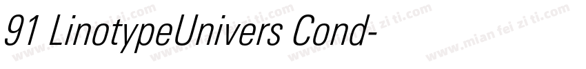 91 LinotypeUnivers Cond字体转换